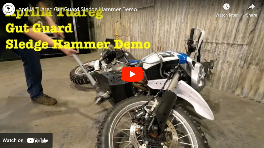 Aprilia Tuareg Gut Guard Sledge Hammer Demo