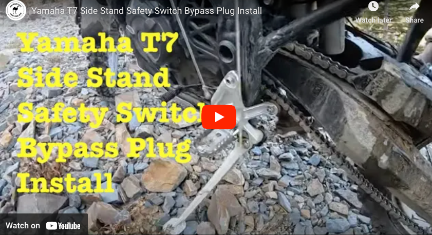 Yamaha T7 Side Stand Safety Switch Bypass Plug Install