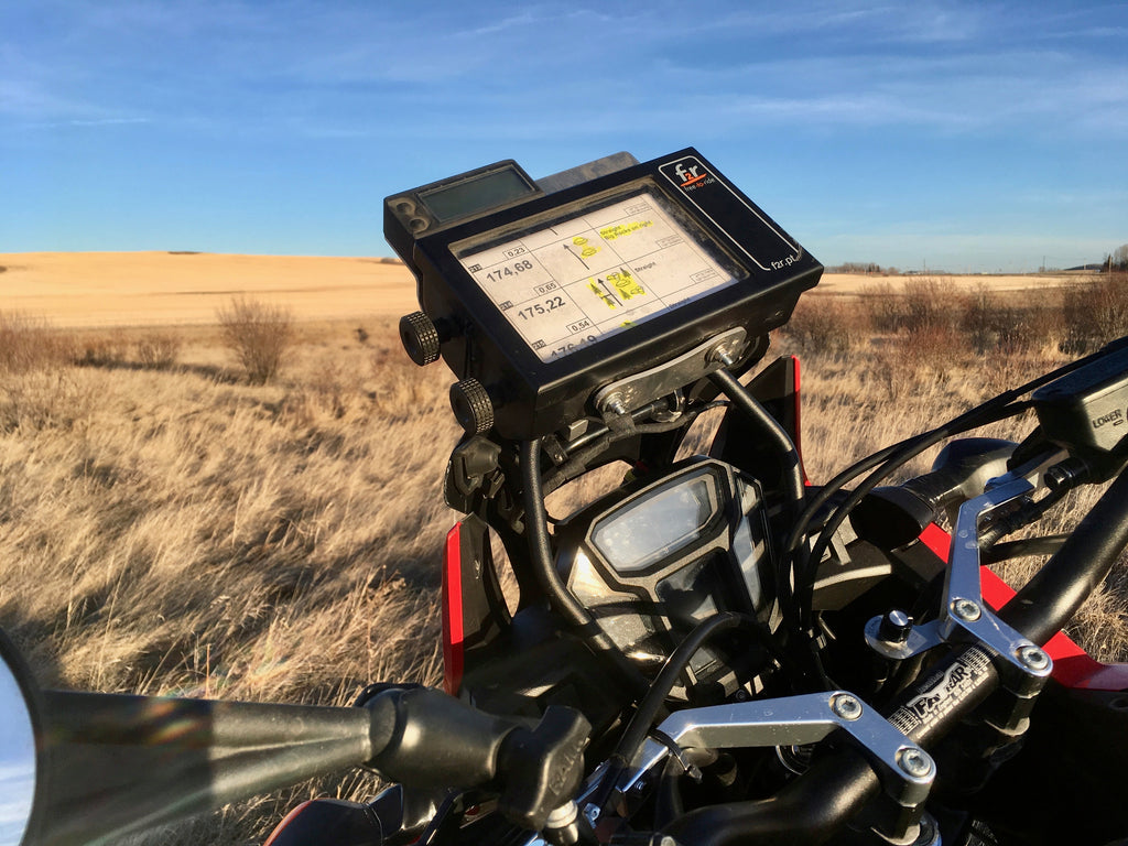 Camel ADV Honda Africa Twin windsceen windshield brace and GPS mount. No more broken welds. Strong enough for a Rally road book holder